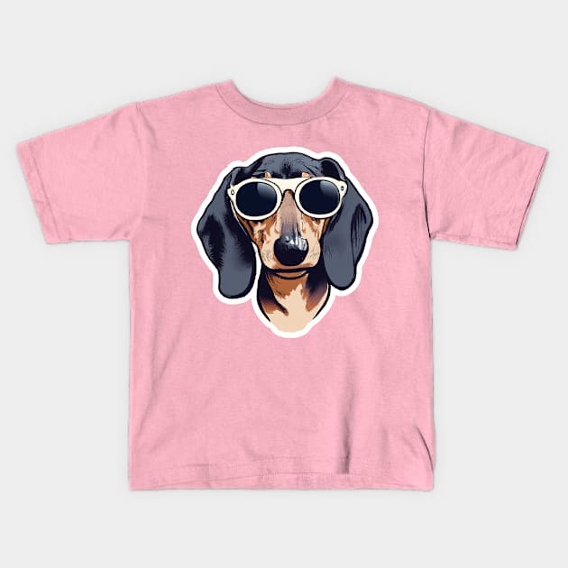 Vintage Dachshund Dog Lover Retro Kids T-Shirt by BetterManufaktur